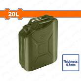 Wadfow by Winland 20L 36x17x47cm Vertical Jerrican Metal Can Heavy Duty Use for Construction WQY1320